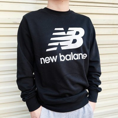 【熱賣精選】100%New Balance NB22年春季男女情侶休閑圓領衛衣針織套頭衫AMT03560