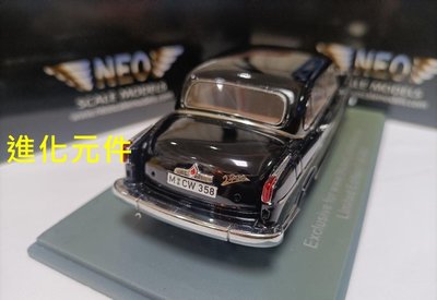 Neo 1 43 德國寶沃老爺轎車模型 Borgward Pullman Sedan 1955 黑