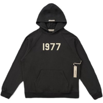 【熱賣精選】FOG FEAR OF GOD ESSENTIALS 1977 flocking logo hoodie衛衣