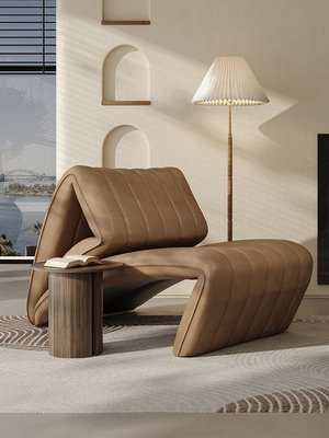 定制            DeSede巴塞羅那單人沙發椅設計師創意折疊多功能躺椅真皮拳頭椅