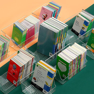 書架桌面兒童書本收納盒書籍整理繪本小書桌置物架透明桌上神器