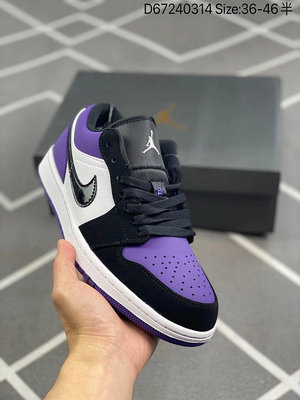 Air Jordan 1 Low AJ1 Low Court Purple 喬1 AJ1 低幫 黑紫腳趾
