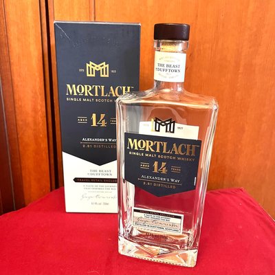 MORTLACH 慕赫14年/16年單一麥芽威士忌空酒瓶(750ml)/多用途玻璃空瓶/空洋酒瓶/裝飾/酒瓶/空瓶（附紙盒）