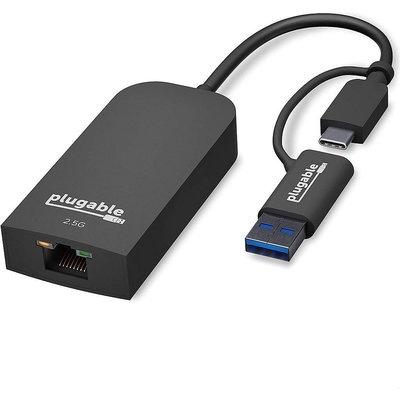Plugable 適配器 USBC-E2500 2.5G USB C and USB to Ethernet Adapt