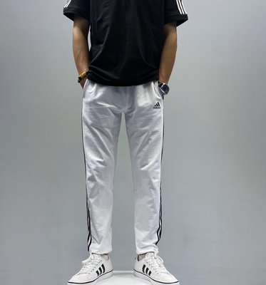 特賣--Adidas 愛迪達 男款 鬆緊衛褲 束口側邊三槓運動褲