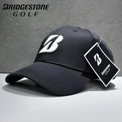 易匯空間 正品Bridgestone普利司通高爾夫球帽經典黑白配色遮陽男士運動帽GE837