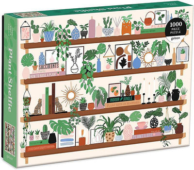 【現貨】美國正版 Galison 1000片 拼圖 熱帶雨林 觀葉 植物拼圖 植物層架 我的室內植物架