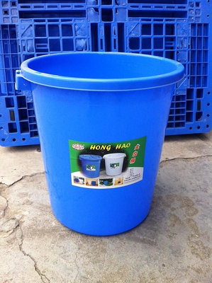大水桶塑料桶加厚帶蓋大白桶藍色儲水塑膠桶食品桶垃圾桶帶蓋圓桶