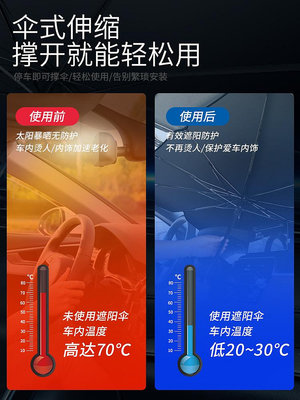 汽車遮陽傘停車用防曬車窗遮陽簾隔熱板遮陽擋車載前擋玻璃罩神器