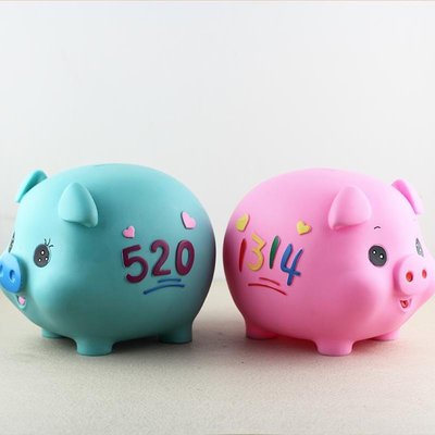 Piggy piggy bank can only get in and out of the piggy b小豬存錢罐