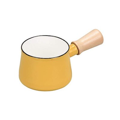 特賣-琺瑯鍋日本直郵PEARL METAL奶鍋小型琺瑯牛奶鍋10cm黃色廚房烹飪用具燉鍋