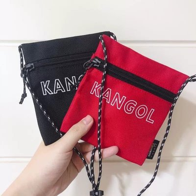 【熱賣精選】韓國代購 KANGOL mini休閒鑰匙包 零錢包 可調節斜挎包40930