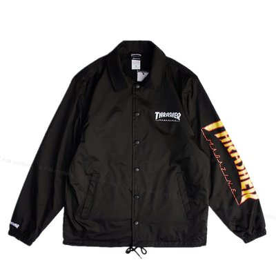 Thrasher flame mag coach clearance jacket black