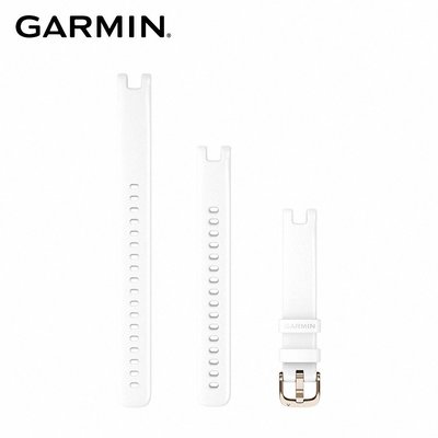 @竹北旗艦店@GARMIN Lily 14mm,白色矽膠錶帶/奶油金錶扣 專用錶帶 原廠公司貨