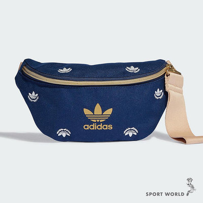 【現貨】Adidas 腰包 迷你腰包 刺繡  寶藍【運動世界】II3380