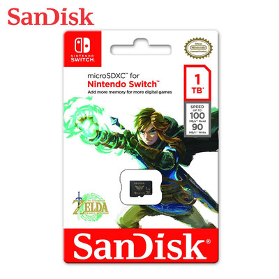 SanDisk【1TB】薩爾達聯名款 Switch microSD 記憶卡 UHS-I (SD-SQXAO-1TB)