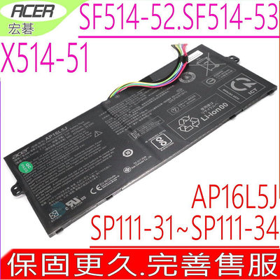 ACER AP16L5J 電池 宏碁 SP111-32 SP111-34 TMX514-51 SP111-33