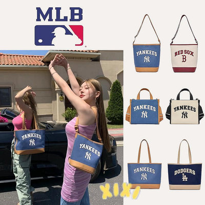 XIXI??MLB 包 ny包包 洋基隊托特包 洋基水桶包 肩背包 側背包 手提包 斜挎包 大容量包包