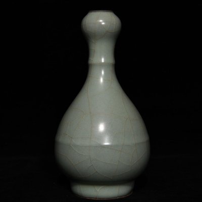 官瓷蒜頭瓶，高20.5cm直徑10.5cm，編號4 瓷器 古瓷 古瓷器