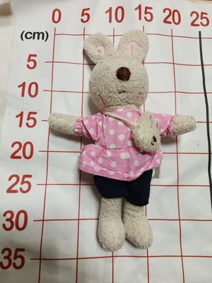 【二手衣櫃】30cm 法國兔 砂糖兔 小兔背包款 安撫玩偶娃娃 寶寶玩偶 兒童玩具娃娃 兔子玩偶 1120929