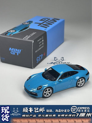 車模 仿真模型車TSM Model MINIGT保時捷 911 (992) Carrera S 1/64 合金汽車模型