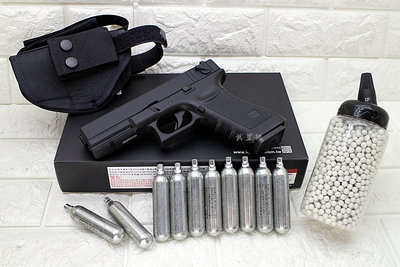 台南 武星級 KJ KP18 GLOCK G18 手槍 CO2槍 + CO2小鋼瓶 + 奶瓶 + 槍套 ( 葛拉克克拉克