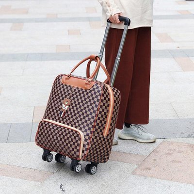 ✲旅行包手提拉桿包女大容量韓版短途旅行登機防水出差輕便行李包
