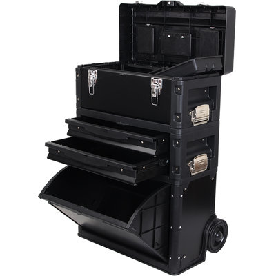 工具箱三層組合式拉桿工具箱帶輪可移動多功能可分拆拉~特價家用雜貨