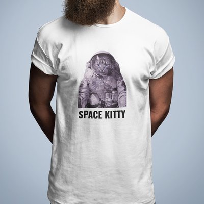SPACE KITTY 中性短袖T恤 6色 (現貨) 太空人貓咪設計潮T班服團體服衣著社團銀河星球宇宙