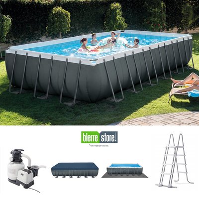【熱賣精選】 INTEX26356長方形支管架游泳池戶外家用加厚成人兒童水池