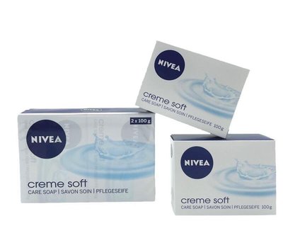 Nivea 妮維雅 乳霜香皂 - 溫合款 Creme soft  (白包裝盒) 100gx2