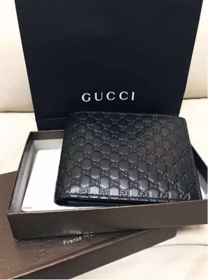 Simon二手正品 GUCCI 經典LOGO 雙G 壓紋 6卡短夾短款錢夾小皮夾 260987現貨