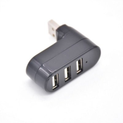 USB 2.0三口集線器 7字旋轉HUB三口多功能擴展器 USB三口分線器 A5.0308