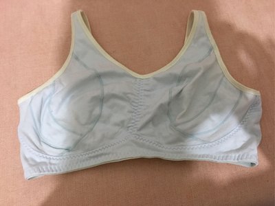 二手華歌爾專櫃 睡眠胸罩/晚安內衣-粉藍色，維持胸型