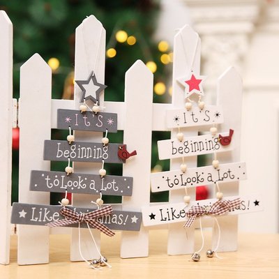 現貨新款圣誕節木質圣誕樹裝飾圣誕門掛裝飾風鈴字母牌掛件圣誕鈴鐺掛