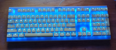 KBTalking Next108機械式鍵盤-白色青軸藍光 二手