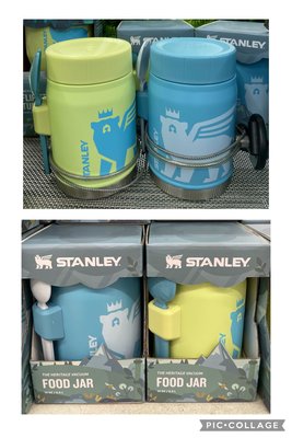 4/17前 新品 🇺🇸美國 Stanley大熊真空食物罐14OZ(414ml)/個 304不鏽鋼 顏色：香檸綠/泳池藍 頁面是單價