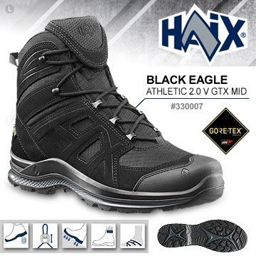 【IUHT】HAIX BLACK EAGLE ATHLETIC 2.0V GTX MID 黑鷹運動中筒鞋 #330007