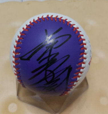 棒球天地---Lamigo 曾兆豪 簽名明星賽紀念球.字跡漂亮