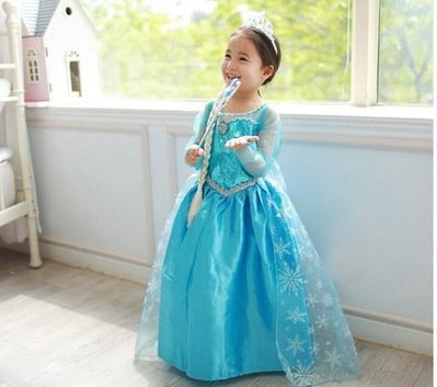 ♔公主城堡♔迪士尼 冰雪奇緣 艾莎公主 造型服裝 萬聖節裝