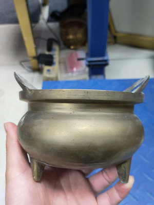 【二手】 銅香爐重1.6斤。725 銅器 香爐 佛像【老上海懷舊】