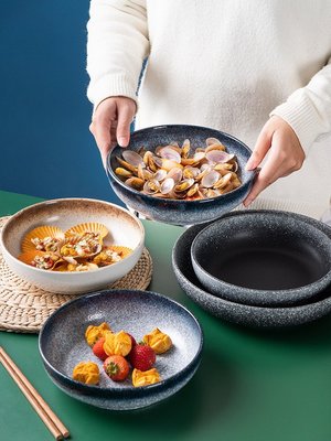 商用創意深盤家用菜盤2022新款盤子碗意面碟子餐盤早餐盤日式餐具-主推款