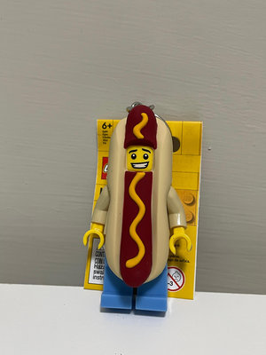 樂高 熱狗人 LED 手電筒 鑰匙圈 - LEGO Hotdog Keychain