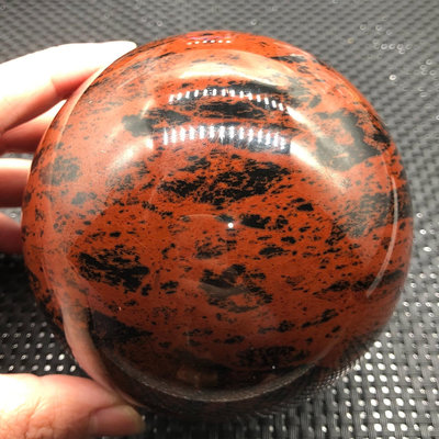 【二手】天然紅曜石球擺件，直徑10.6厘米，重1 水晶 礦石 老貨 【天地通】-4556