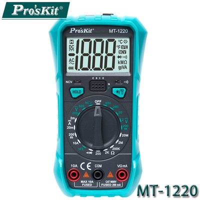 【MR3C】含稅公司貨 ProsKit 寶工 MT-1220 3-1/2數位電錶