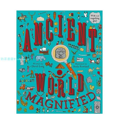 【現貨】古代世界放大鏡Ancient World Magnified 6歲以上少兒人文文化歷史知識科普互動游戲書 英文書籍