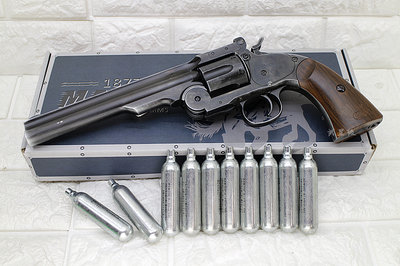 台南 武星級 WG MAJOR3 美式折輪 手槍 CO2槍 舊黑 + CO2小鋼瓶 ( 左輪槍美國折輪史密斯威森牛仔警長
