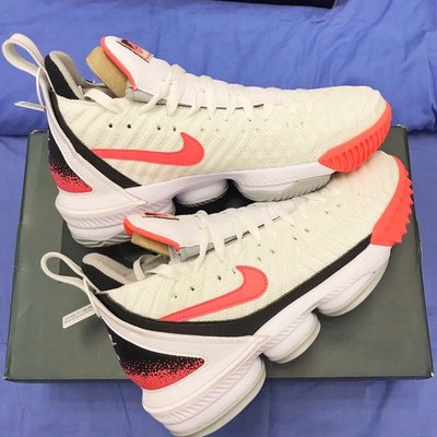 【正品】全新 Nike LeBron 16 Hot Lava 勒布朗16 籃球 熱熔巖 白粉色 CI1521-100潮鞋