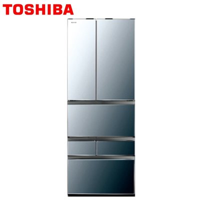 TOSHIBA東芝601L無邊框玻璃六門變頻電冰箱 GR-ZP600TFW(X) 另有RHW620RJ RKW580KJ