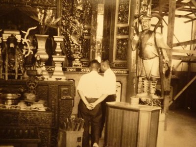 190527~台灣媽祖廟~千里眼順風耳~千順將軍~相關特殊(一律免運費---只有一張)老照片